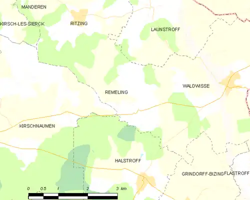 Detailkaart van de gemeente