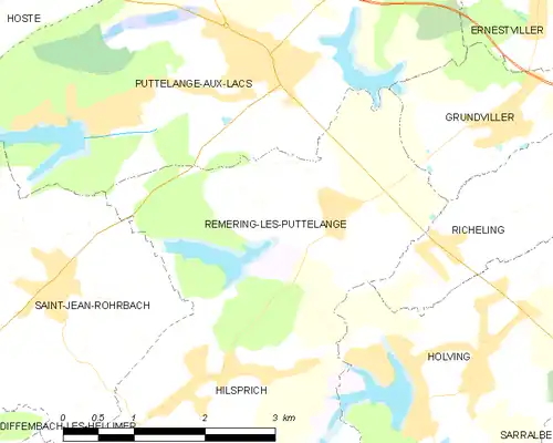 Detailkaart van de gemeente