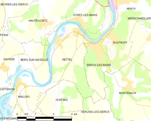 Detailkaart van de gemeente