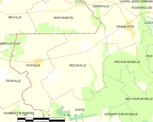 Detailkaart van de gemeente