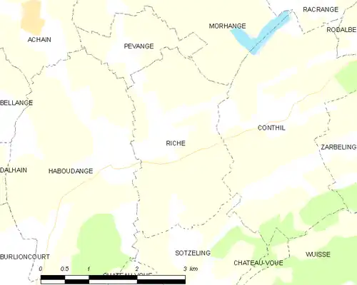 Detailkaart van de gemeente