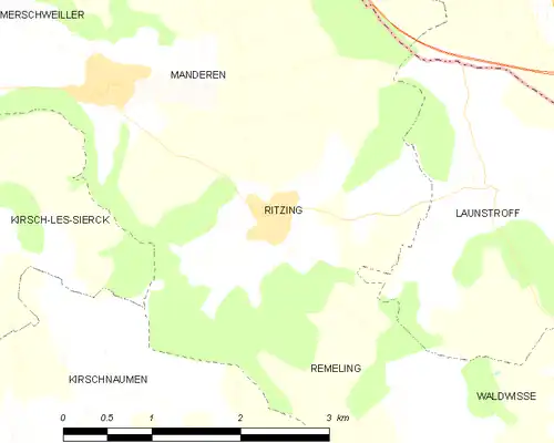 Detailkaart van de gemeente