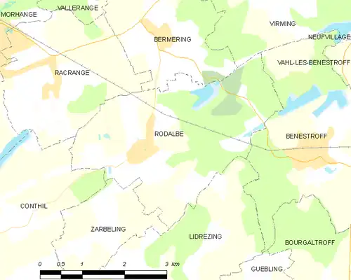 Detailkaart van de gemeente