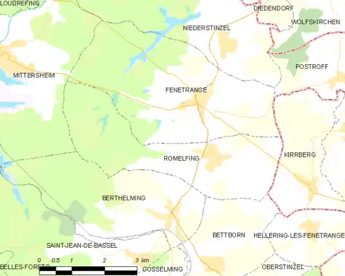 Detailkaart van de gemeente