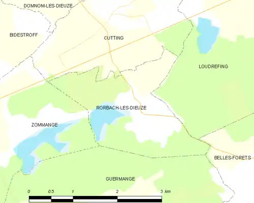 Detailkaart van de gemeente