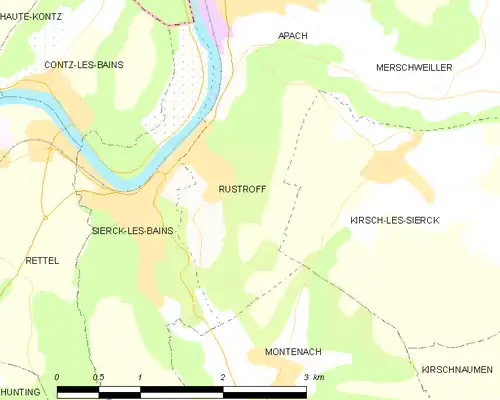 Detailkaart van de gemeente