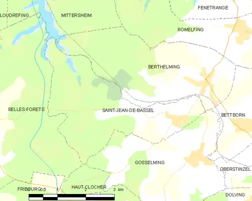 Detailkaart van de gemeente