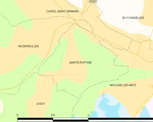 Detailkaart van de gemeente