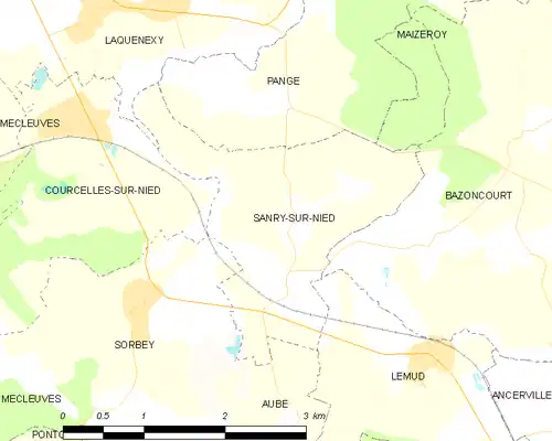 Detailkaart van de gemeente