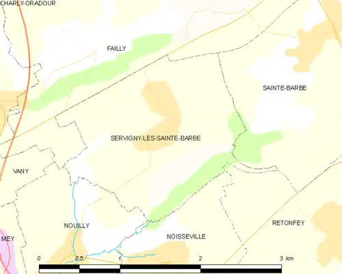 Detailkaart van de gemeente
