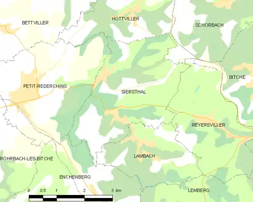 Detailkaart van de gemeente