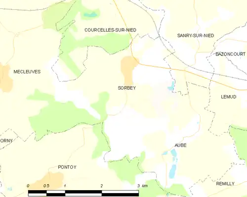 Detailkaart van de gemeente