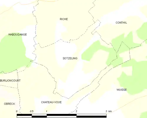 Detailkaart van de gemeente