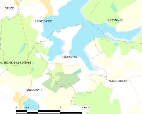 Detailkaart van de gemeente