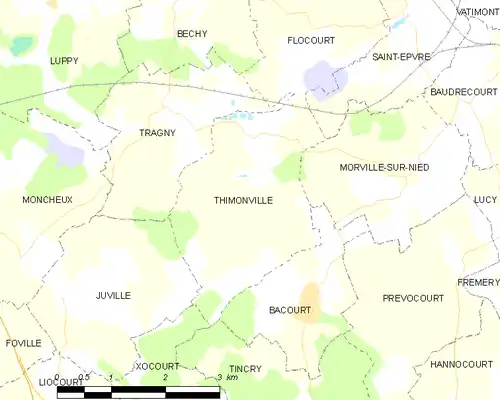 Detailkaart van de gemeente