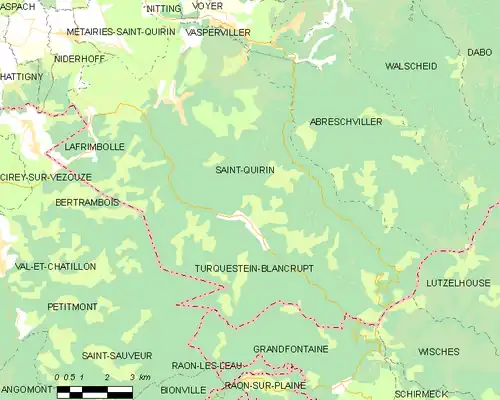 Detailkaart van de gemeente