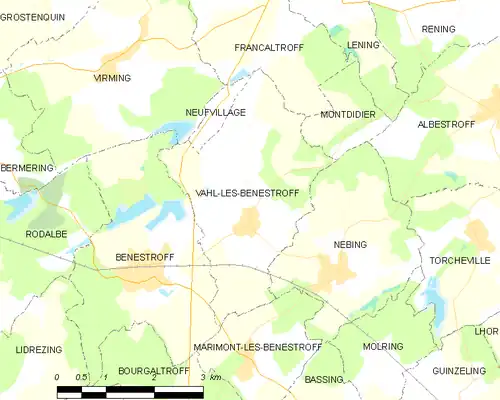 Detailkaart van de gemeente