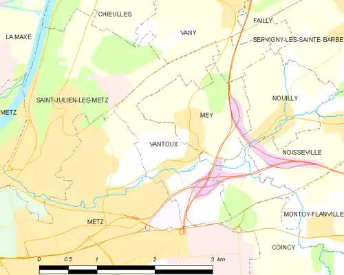 Detailkaart van de gemeente