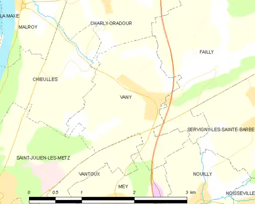 Detailkaart van de gemeente