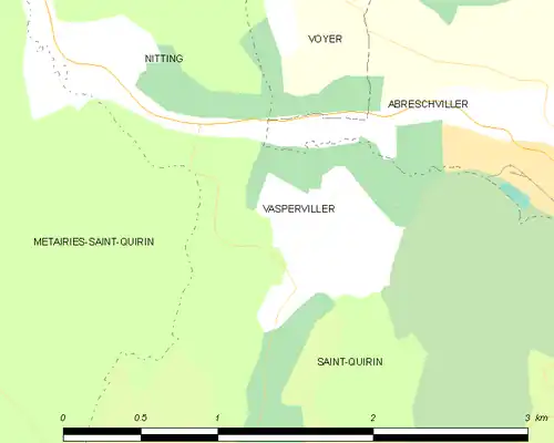Detailkaart van de gemeente