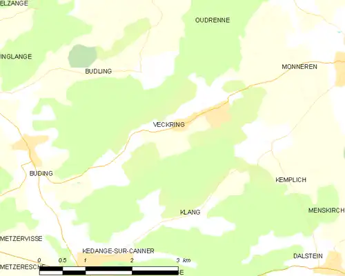 Detailkaart van de gemeente