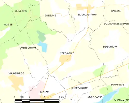 Detailkaart van de gemeente