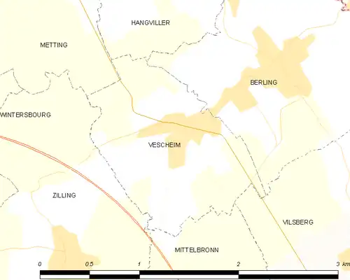 Detailkaart van de gemeente