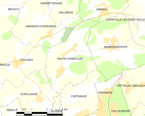 Detailkaart van de gemeente