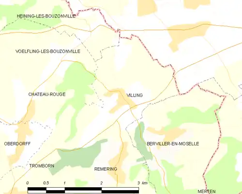 Detailkaart van de gemeente