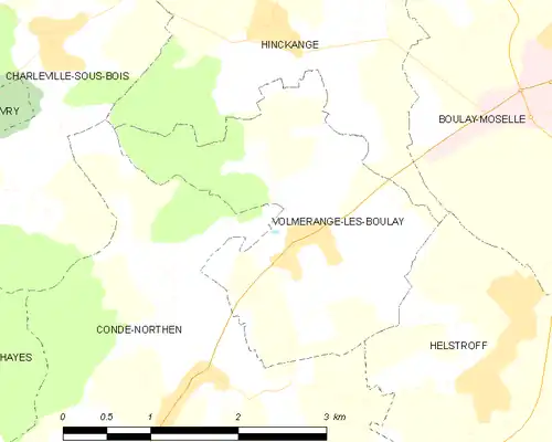 Detailkaart van de gemeente
