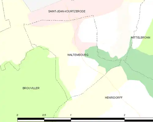 Detailkaart van de gemeente