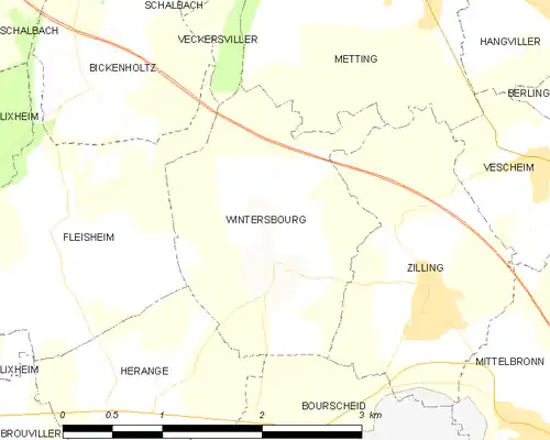 Detailkaart van de gemeente