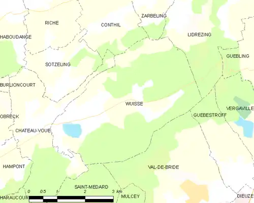 Detailkaart van de gemeente