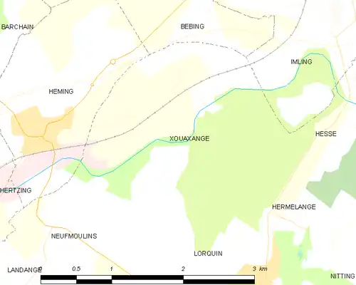 Detailkaart van de gemeente