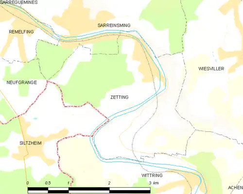 Detailkaart van de gemeente