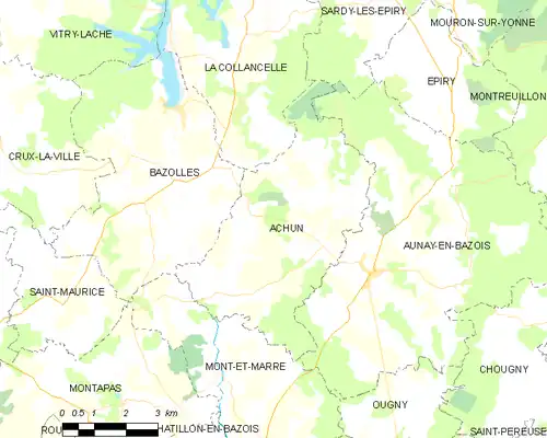 Detailkaart van de gemeente