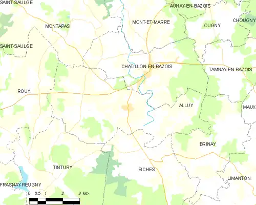 Detailkaart van de gemeente