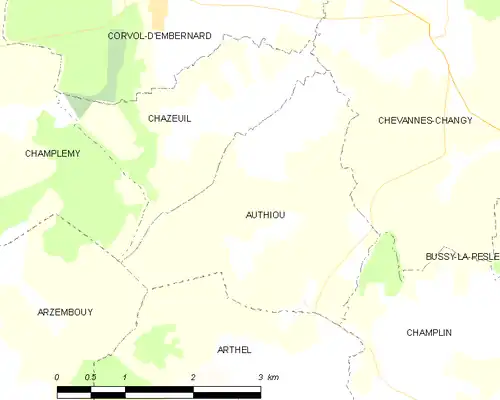 Detailkaart van de gemeente
