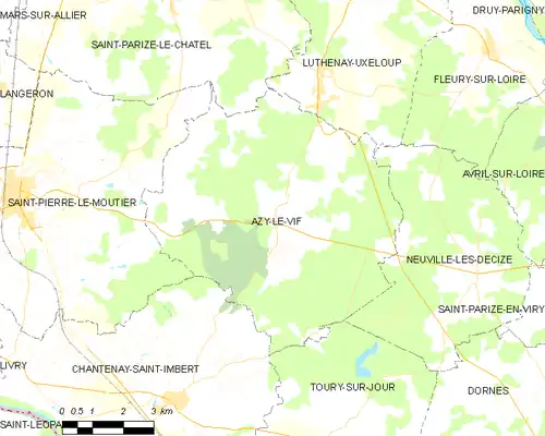 Detailkaart van de gemeente