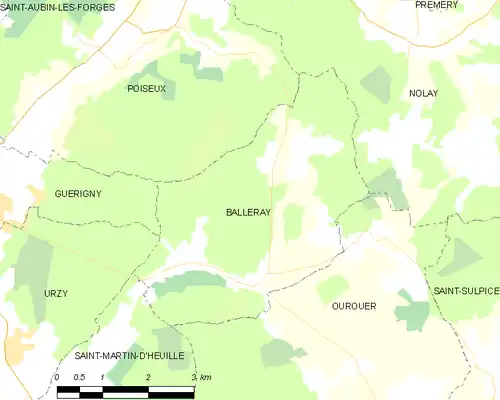 Detailkaart van de gemeente