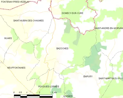 Detailkaart van de gemeente