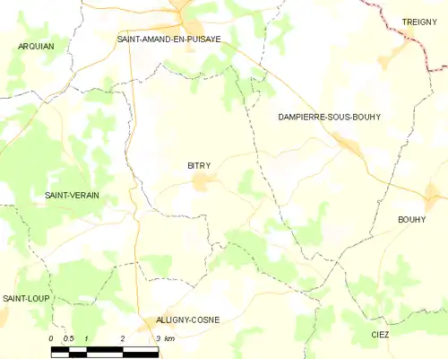 Detailkaart van de gemeente