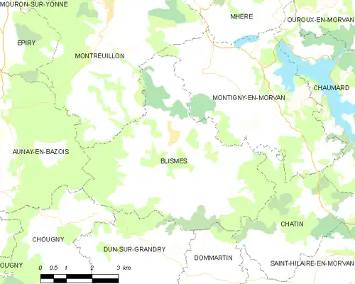 Detailkaart van de gemeente