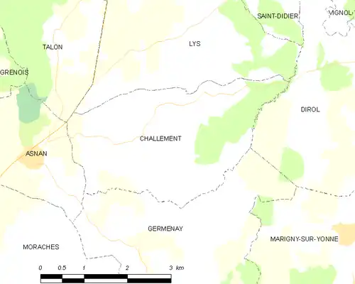 Detailkaart van de gemeente