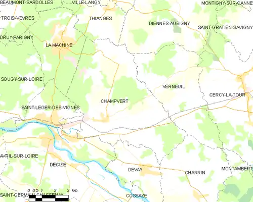 Detailkaart van de gemeente