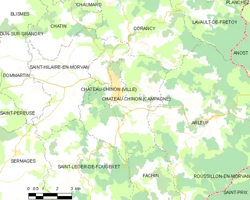 Detailkaart van de gemeente