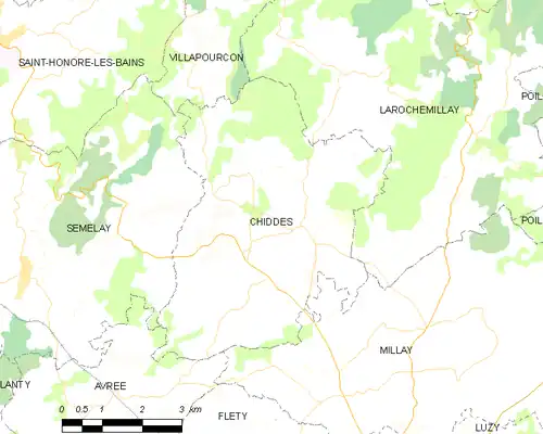 Detailkaart van de gemeente