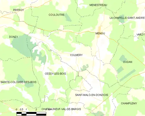 Detailkaart van de gemeente