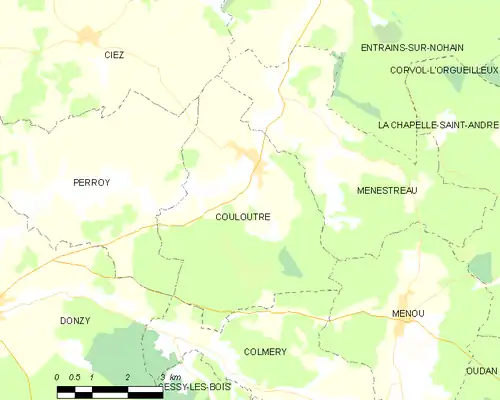 Detailkaart van de gemeente