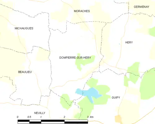 Detailkaart van de gemeente